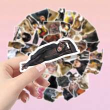 50pcs Monkey & Gorilla Pattern Vinyl Cartoon Highly Attractive Decorative Stickers, Suitable For Planner, Envelope Sealing, Guitar, Musical Instruments, Halloween, Christmas, Teen Party Supplies, Rewards And Inspirational Decoration - 50pcs-multicolor - View 6