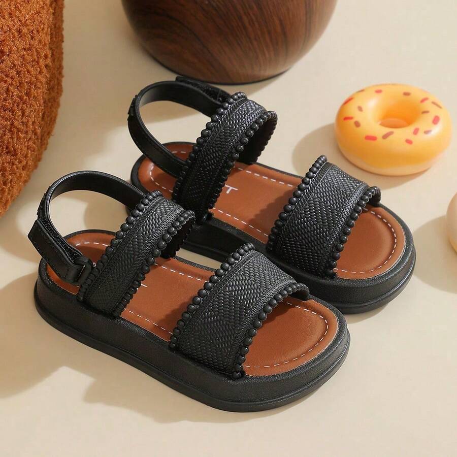 Lugualt Sandal Sol Tebal Serbaguna untuk Anak Perempuan - Hitam - View 1