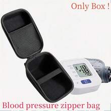Universal Arm Type Storage Box For Home Electronic Blood Pressure Monitors, Portable Protective Carrying Case With Waterproof, Pressure-Resistant And Anti-Fall Design, Black Zipper Case - Black - View 1