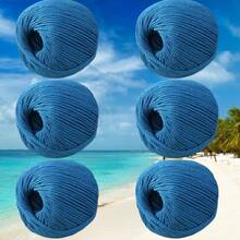 100g Hollow Yarn 2mm Linen Doll Handmade Crochet Knitting DIY Stiff Yarn For Bags And Hats - 6-pack - View 43