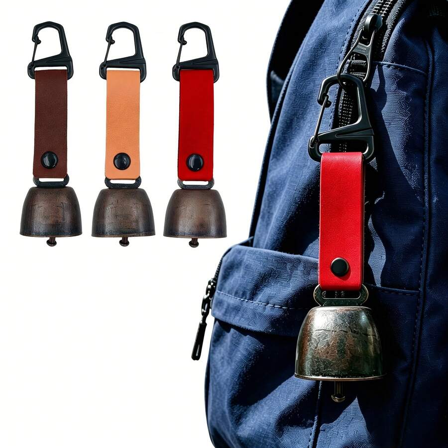 1pc Outdoor Bear Warning Bell, Portable And Practical Bear Alert Bell, Suitable For Hiking, Camping, Cycling - Multicolor - View 1