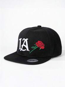1件刺繡 LA Rose 平帽簷棒球帽，個性化字母刺繡棒球帽，街頭時尚五片帽，戶外防曬休閒帽，春/秋旅行、海灘度假 - 棒球帽 - 查看 17