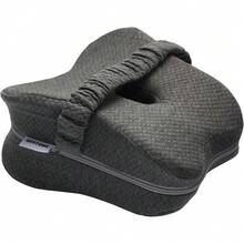 Memory-Schaum Kissen mit waschbarem Bezug und elastischem Befestigungsgurt, ergonomisches Schlafkissen speziell für Seitenschläfer im Heimschlafzimmer - Grau - Übersicht 6