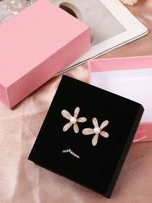 10-Piece Set Of Drawer-Style Cardboard Jewelry Boxes, Pink Cardboard Jewelry Gift Boxes, With Black Sponge, Stackable, Suitable For Storing And Displaying Necklaces, Bracelets, Earrings, And Other Jewelry - Pink - View 4
