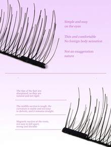 Natural Soft Magnetic False Eyelashes, Portable For Daily Commute And Date Wear - View 4