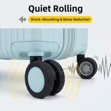 8pcs Luggage Wheel Covers, Shock-Absorbing Universal Wheel Noise Reduction Pads, Luggage Wheel Protection Accessories, Silent Wheel Covers, Travel Suitcase Wheel Protection Covers, Dedicated Luggage Wheel Protection Covers - Multicolor - View 6