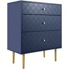 Navy Blue Sideboard - Modern Wood And Metal Frame Cabinet For Dining Room And Living Room - 海軍藍 - 查看 3