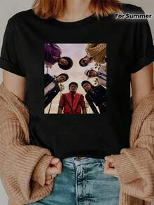Set di 6 t-shirt con stampe che lo ritraggono mentre guarda la telecamera da diverse angolazioni, corrispondenti a varie tappe della sua carriera e immagini iconiche - T-shirt casu - nero - Visualizzare 1