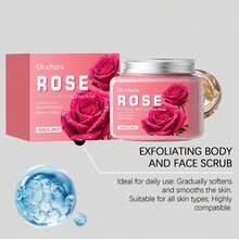 Exfoliating Scrub - 150G, Gently Cleanses Face And Body, Makes Skin Brighter And Smoother - Rose/Aloe Vera - Fragrant - View 3