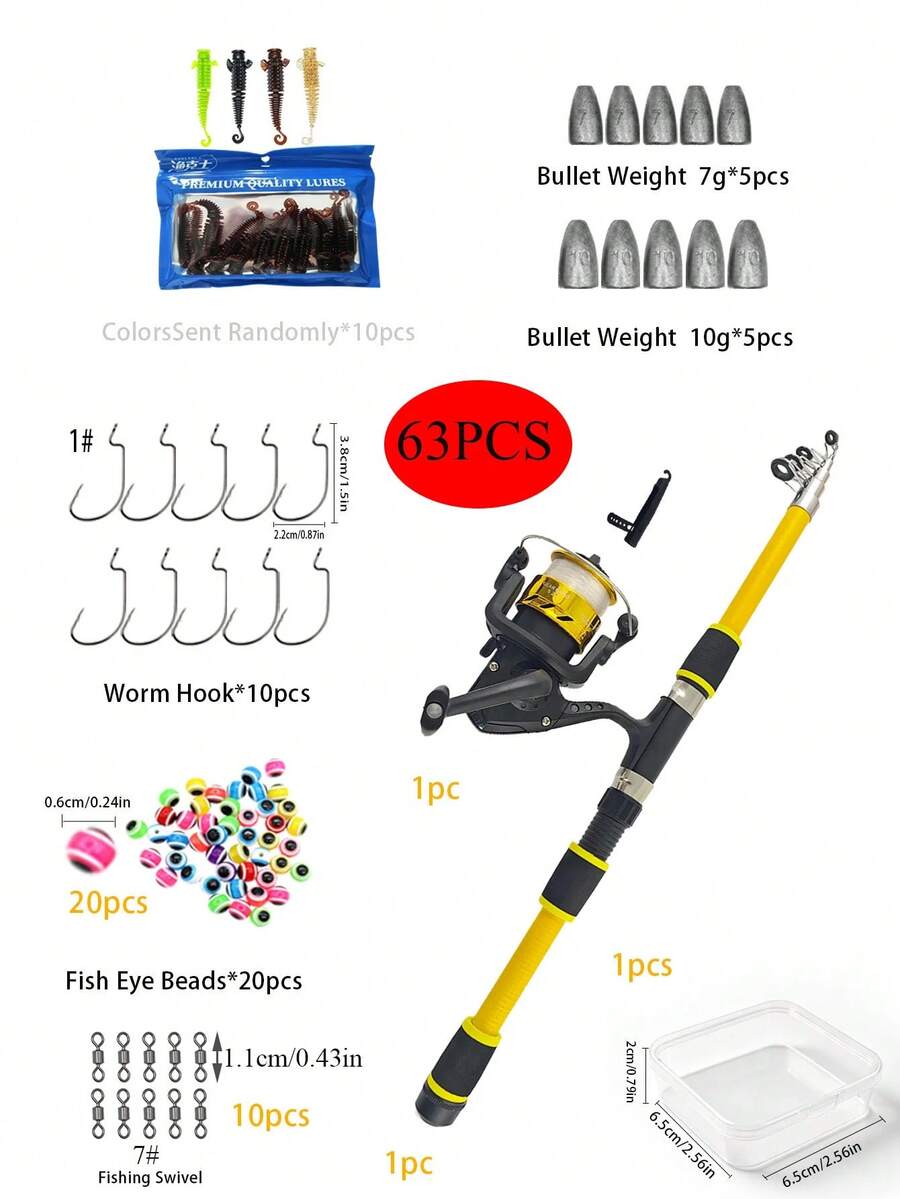 Rod & Reel Combos - Yellow - View 1