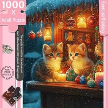 1000 bitar mini pusselbox för vuxna – precisionsskuret pussel på utmanande nivå för vuxna, reptåligt och med hög svårighetsgrad. Passar för jul och andra tillfällen, kan användas för familjeunderhållning, DIY-dekoration och konstsamling, samt en kreativ present för hjärngymnastik till vänner och familj - Multifärgad - Visa 4