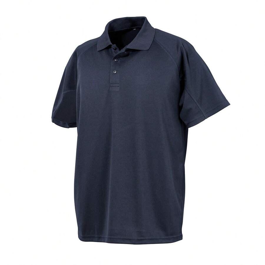 Spiro Unisex Adults Impact Performance Aircool Polo Shirt - Navy - View 1