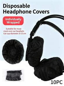 10pcs,30PCS Disposable Earphone Covers,Non-Woven Fabric Headphone Covers For Internet Cafe,Gaming Hotel,Aviation Headset,Dust-Proof,Sweat-Proof,Effectively Reduce Earphone Wear - A - View 16