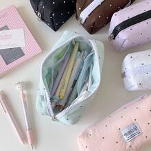Tempat Pensil Polkadot yang Sangat Menarik, Tas Penyimpanan Minimalis Multi-Warna Kapasitas Besar dengan Lapisan Jaring dan Kompartemen, Cocok untuk Alat Tulis Harian Siswa, Kuas Rias, Barang-Barang Lain, Tas Penyimpanan Alat Tulis Praktis untuk Siswa - A - View 2