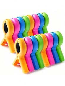 8pcs Large Beach Clips And Colorful Clips, Used To Keep Towels Clean And Dry, Suitable For Swimming Pools, Boats, Cruises, Outdoor Patios And Yards Towel Fixing, Ideal Accessory For Beach Towel Cleaning And Drying - Multicolor - View 2