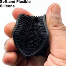 Cepillo de limpieza facial de silicona, cepillo de silicona para limpiar poros, limpiador facial, cepillo de baño, limpiador de poros - negro - Ver 3