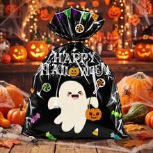 10/30pcs Halloween Plastic Gift Bags, Halloween Cute Ghost Gift Bags, Halloween Candy Bags, Halloween Cookie Baking Bags, Halloween Storage Bags, Children Trick Or Treat Decoration Bags, Children Happy Party Decoration, Halloween Table Centerpiece Decoration, Halloween Room Decoration, Halloween Home Decoration, Day Of The Dead Gifts, Day Of The Dead Decoration, Party Favors - Halloween Ghosts - View 6