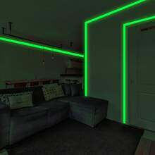 1pc Roll (4*100cm) Glow-In-The-Dark Strip Sticker, Luminous Wall Decor For Home, Stairs, Door Frame, Window Frame, Indicator Floor Sticker, Wall Decal, Self-Adhesive Glow-In-The-Dark Stair Waistline Wall Sticker, Fluorescent Light-Absorbing Kickplate Sticker, Home Stair Decor Glowing Sticker, Light-Absorbing Glow-In-The-Dark Stair Decor Sticker, Waterproof Self-Adhesive Stair Kickplate Sticker, Hallway Entrance Warning Glowing Wall Sticker - One Size Fits All - View 3