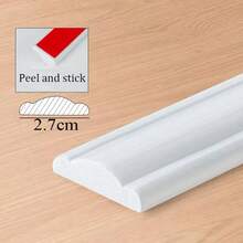 White Flexible Peel And Stick Wall Decor - Self-Adhesive Waterproof PVC Molded, Suitable For Doors, Tiles, Cabinets, Mirrors And DIY Home Decor Projects, Cabinet Details | Decorative Edging | Self-Adhesive Strips - A - View 9