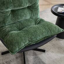 Sillón Relajador Giratorio - Ajuste de 3 Niveles (95°/110°/125°) - Negro - Ver 7