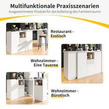 360° Rotating Kitchen Island White With Marble Top And Storage Space - White - View 8