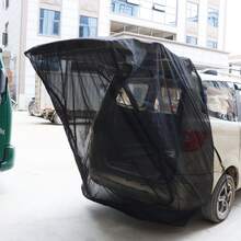 1 pieza Pantalla mosquitera universal para puerta trasera de SUV, malla grande transpirable con bolsa de almacenamiento, ganchos, cortina para insectos y parasol para camping y coche - Multicolor - Ver 14