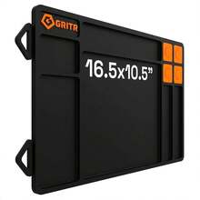GRITR Magnetic Gun Cleaning Mat For Rifles And Handguns - Non-Slip, Stain-Resistant PVC Workbench Mat With Small Parts Organizer - Rifle Size (36"x10") - View 3