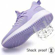 Running Shoes Women Sneakers - Comfortable Memory Foam Lightweight Walking Tennis Workout Athletic Shoes - 10.5 + Light Purple-breathable - View 6