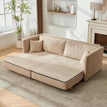 Sofa Bed Frame Beige 2 Seats - 米色雙座 - 查看 5