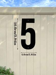 1 Piece 0-9 Number Metal House Number Plate - Metal House Number Plate, Suitable For House Numbers, Outdoor Mailbox Numbers, Home Decoration, Garden Decoration, Gates, Garage Doors, Includes Numbers 0 To 9, Can Be Freely Combined - Number - View 14