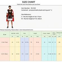 Medieval Roman Royal Knight Warrior Cosplay Halloween Costume For Men Adult Carnival European Gladiators Soldier Cloak - Multicolor - View 4