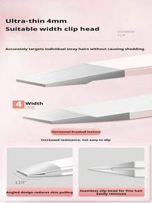 1pc/4pcs Precision Eyebrow Tweezers Set, Includes Eyebrow, Eyelash & Facial Hair Removal Tweezers, Makeup Beauty Tools For Vanity & Bedroom, Portable For Travel, Great Value, Holiday Small Gifts For Women, Christmas & Travel Essentials - View 5