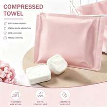 Disposable Compressed Bath Towels, Travel Essentials, Back To School Student Face Towels, Bathroom Dry And Wet Dual-Use Soft Towels, Birthday Party Favors, Can Be Stored In Makeup Bag, Thickened And Enlarged 25*30cm, Camping And Vacation Face Cleansing And Makeup Removal Wipes, 20 Pieces Per Pack, National Day Travel Must-Haves. Suitable For Daily Skincare, Face Wiping, Face Cleansing, And Makeup Removal - A - View 1