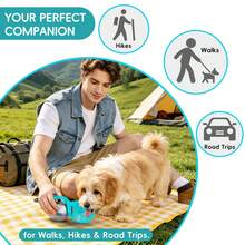 1pc/2-In-1 Portable Dog Water Bottle: Leak-Proof Design; Equipped With Foldable Silicone Bowl. Perfect For Dog Walks, Hiking Or Camping. - Multicolor - View 11