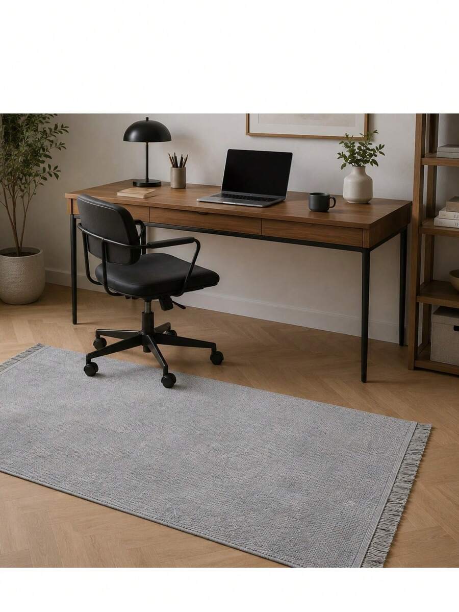 Modern Ivory Area Rug For Living Room | Soft Minimalist Contemporary Carpet Made In Turkey - Beige - View 1