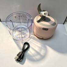 電動迷你食物切碎機-小型便攜式廚房電器,無線電動大蒜切碎機與迷你食物處理機,便攜式迷你食物處理機,可充電蔬菜攪拌機(輕量化設計,適用於堅果、辣椒、洋蔥)塑膠材質,蔬菜切碎攪拌機 - 彩色 - 查看 11