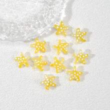 10pcs 14mm Red Heart-Shaped Polka Dot Glass Beads, For Jewelry DIY Bracelet Necklace Accessories - Multicolor - View 6