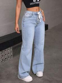 Women Jeans - 淺藍 - 查看 4