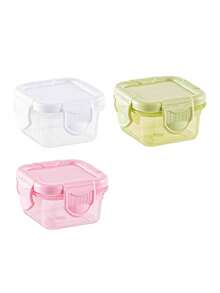 Juego de contenedores pequeños para almacenamiento de alimentos, cajas de almuerzo, cajas selladas para refrigerador, cajas de almacenamiento rectangulares de plástico selladas, contenedores pequeños de alimentos, frascos de especias multifuncionales, material de plástico de 2 oz con tapas - Multicolor - Ver 22
