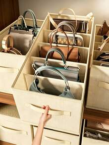 1pc Bag Organizer Divider Box, Underbed Storage Box, Bag Storage Organizer, Vertical Compartments Without Scratching, Foldable Storage, Space-Saving, Easy To Carry, Suitable For Students, Bedroom, Dorm, Wardrobe Organization, Keep Closet Tidy, Clothing Storage, Dorm Storage Organizer, Storage, Back To School, Halloween - Multicolor - View 11