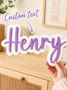 Personalized Name Sign, Customized Wooden Name Plate, Decorative Wall Name Sign, Personalized Room Decor, Customized Door Sign, Home Wall Decor, Handmade Style Name Board, Wedding Party Decor, Personalized Home Gift, Customized Letter Sign - Multicolor - View 6