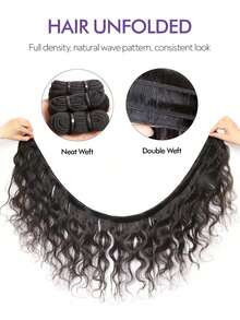 Grade 12A Quality, Untreated Brazilian Human Hair, Wavy Strands, Natural Hair Color, Untreated Remy Human Hair Extensions, Sewn-In Extensions, No Hair Shedding, Soft And Lustrous, Naturally Voluminous And Full, Highly Heat-Resistant - SPure Natural - View 7