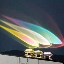 USB Interface LED Angel Eye Projection Light - Color Changing Night Light Projector With 4-Color Sunrise Halo Atmosphere Light, Suitable For Bedroom, Office, Home Decor - Soft Light Creates Cozy Atmosphere - Multi-color light - View 5
