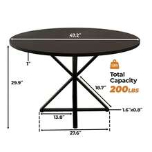 Kselythan Outdoor Dining Tables - Black - View 3