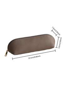 Minimalist Lychee Texture Makeup Brush Bag Large Capacity Portable Makeup Tool Storage Pouch - Multicolor - View 5