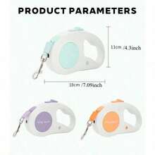 3M Retractable Dog Leash: One-Click Brake Anti-Tangle, Suitable For Small/Medium Pets Outdoor Training Equipment - Multicolor - View 4