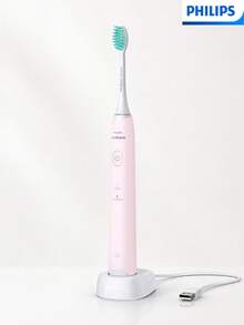 PHILIPS Sonicare HX2421 2100 系列成人充電式聲波電動牙刷，清潔與敏感模式，每分鐘 30,000 次震動，智能計時器，USB 充電底座，14 天電池續航 - 彩色 - 查看 13