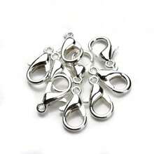 Juego de 7 piezas de accesorios de joyería compactos en oro & plata, incluye broche de langosta, broche de bolsa, anillos abiertos, tubo de posicionamiento, pinzas de joyería de punta afilada, anillos abiertos, adecuado para hacer pulseras, collares, cadenas de teléfono - Multicolor - Ver 6