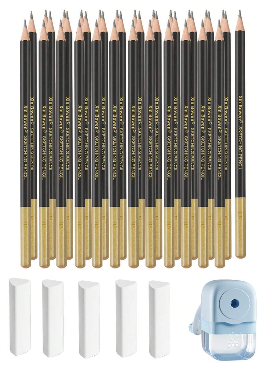 2B Pencil, Art Beginner Mixed Set: Professional Drawing, Hand-Drawn Sketching And Pencils - 2B - View 1