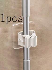 4/1pcs Easy To Install Wall Mounted Mop Holder - Damage-Free Strong Grip Clips For Home Organization - Space-Saving Cleaning Tool Rack For Kitchen/Bathroom/Garden, Other Tool Storage - Multicolor - View 12
